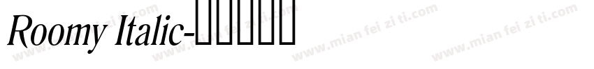 Roomy Italic字体转换